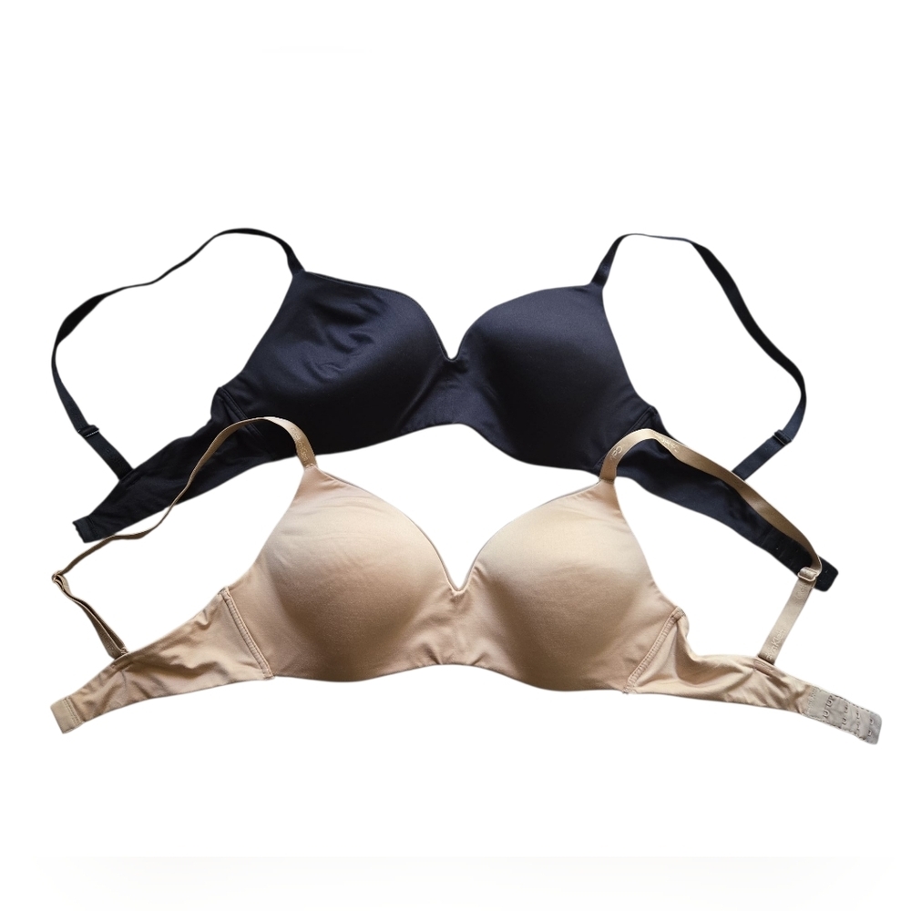 Calvin Klein Bralette Black‎ and Tan Bras 2 ~ Size Medium 34B